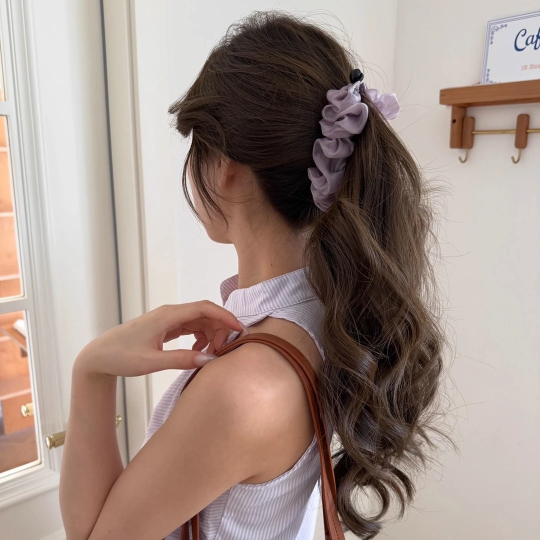 温柔褶皱～设计师款显发量香蕉夹气质高级感后脑勺发夹简约高马尾