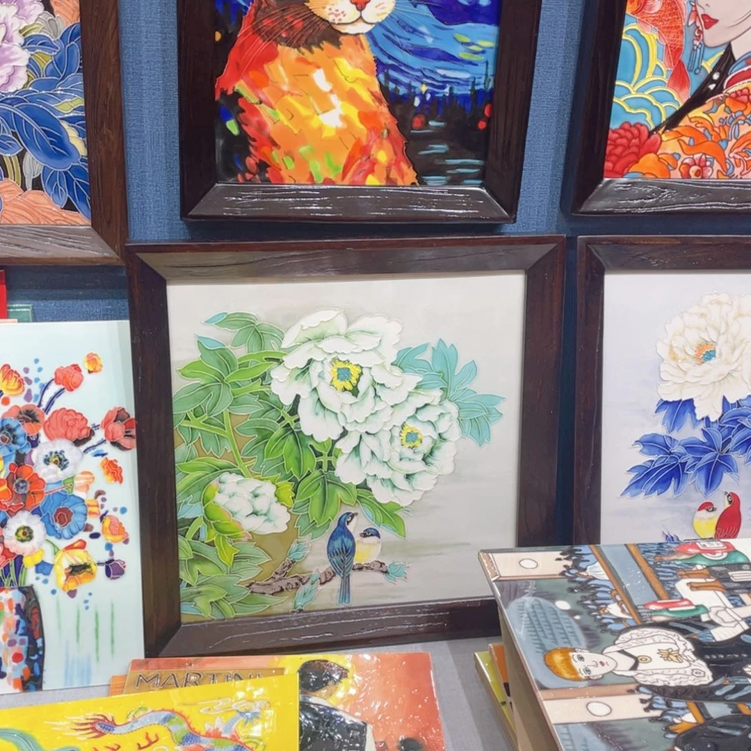 【闪购商品】绿牡丹带框