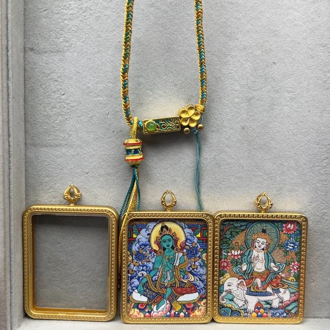 吊坠?**芙铜双面绿度普贤绳子4