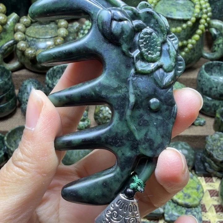 蛇纹石玉未镶嵌药王石能量养生产品
