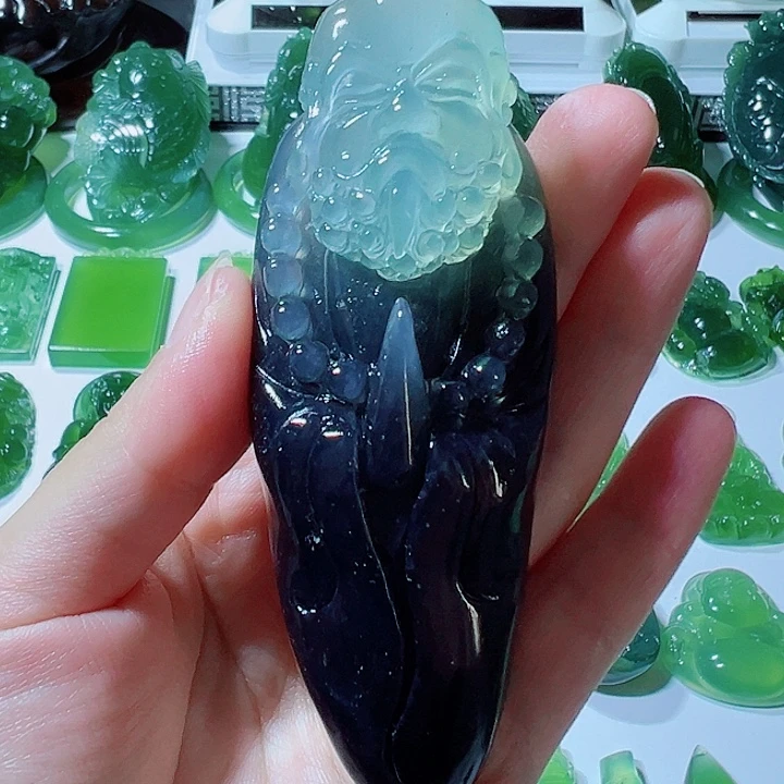 蛇纹石玉未镶嵌手把