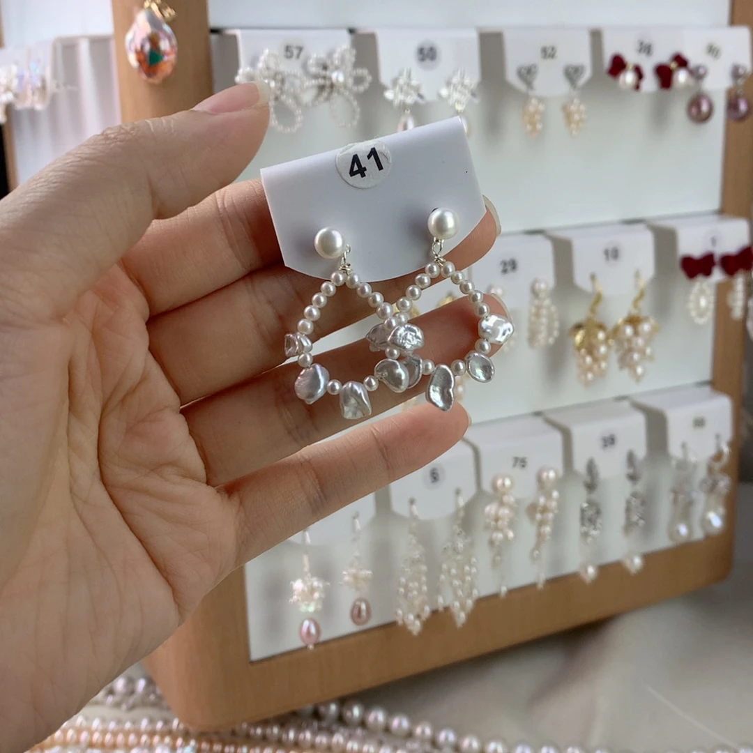 未镶嵌耳饰淡水珍珠