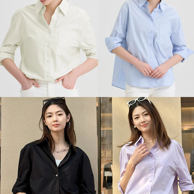 松家·镇店升级！高支高密长绒棉多色经典百搭纸片人廓形长袖衬衫