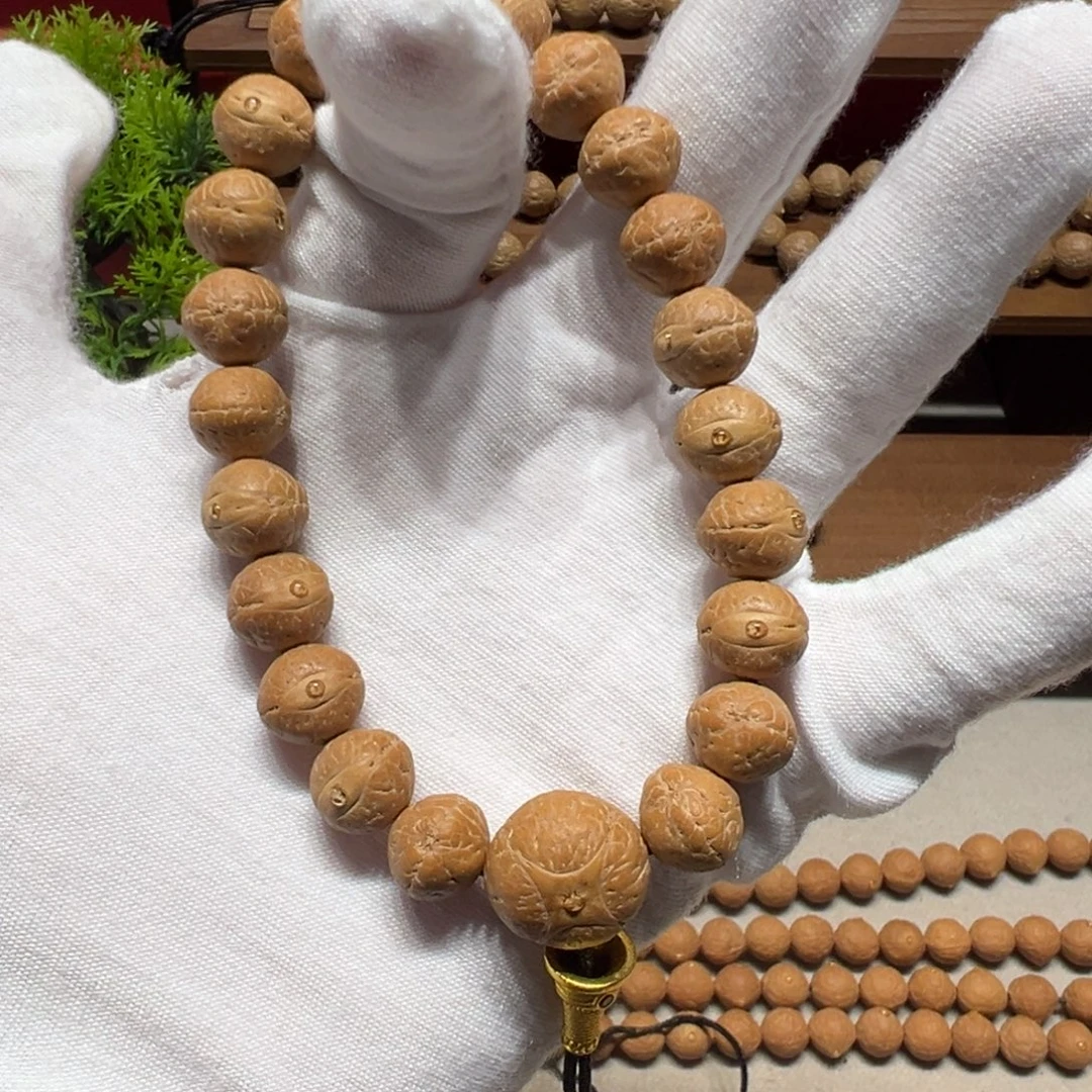 手串凤眼菩提11.5mm红皮实心籽