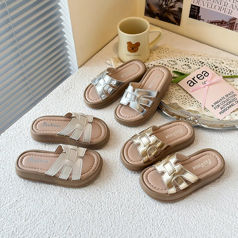 ABC女童拖鞋2025夏季新款儿童鞋子女孩凉拖鞋软底防滑外穿中大童