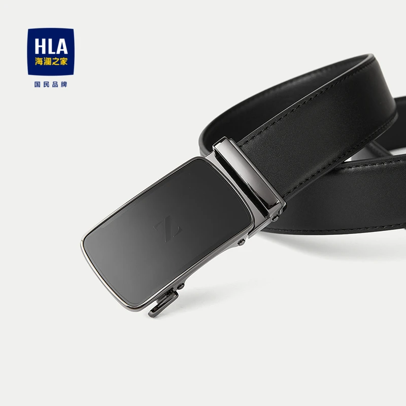 【小松秋秋】海澜之家自动扣皮带字母点缀商务通勤柔韧时尚有型腰