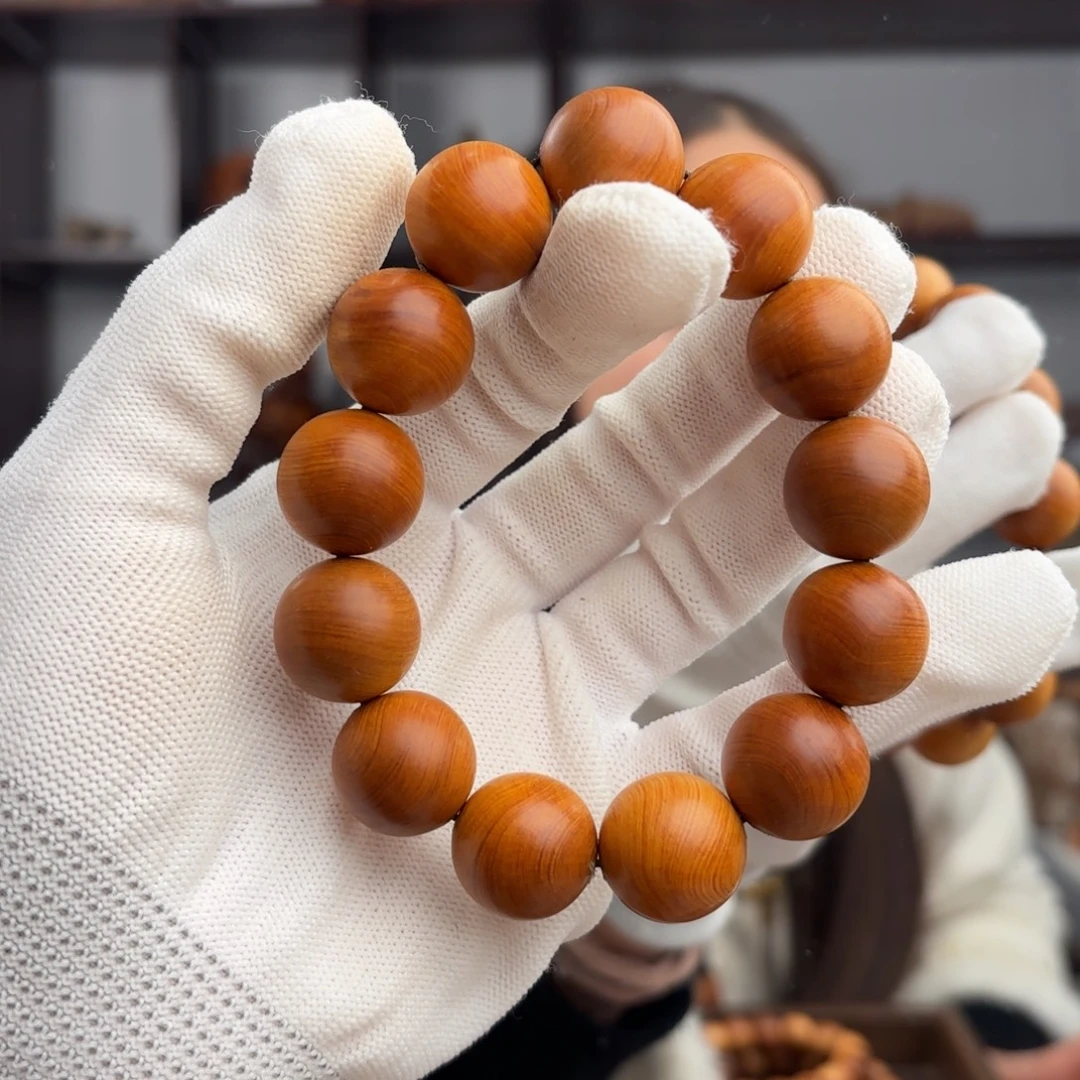 手串/手链柏木（崖柏） 红油牛毛纹1.8硬泥膏38药香