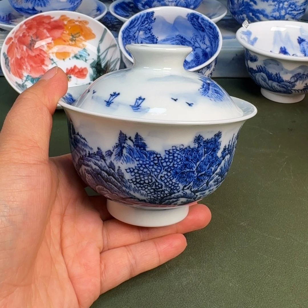 陶景德镇纯手绘茶具圆圆251