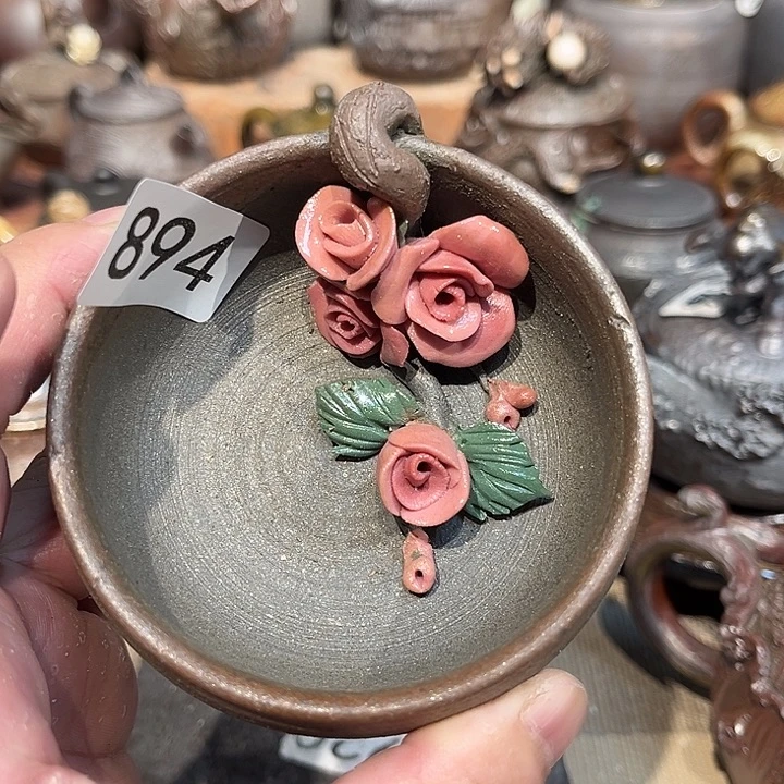 柴烧裸烧茶具放漏894