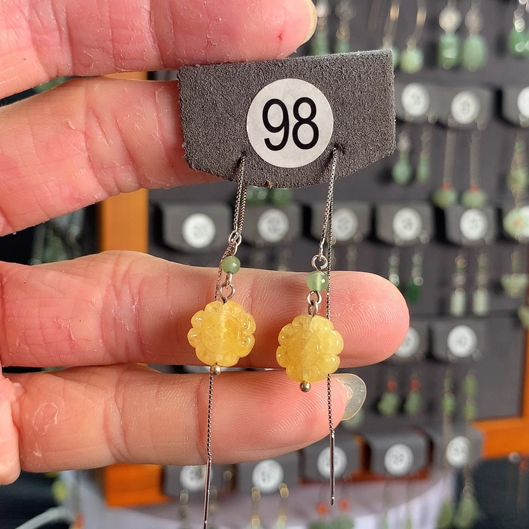 蜜蜡未镶嵌耳饰?****?98
