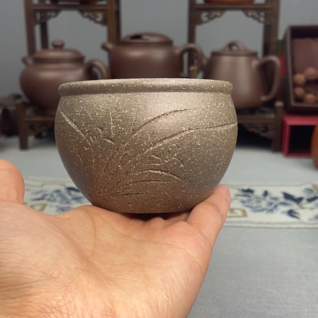 茶杯紫砂天晴兰花杯