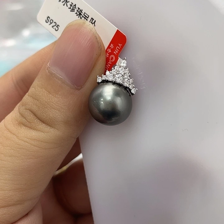 银S925镶嵌海水珍珠颈饰