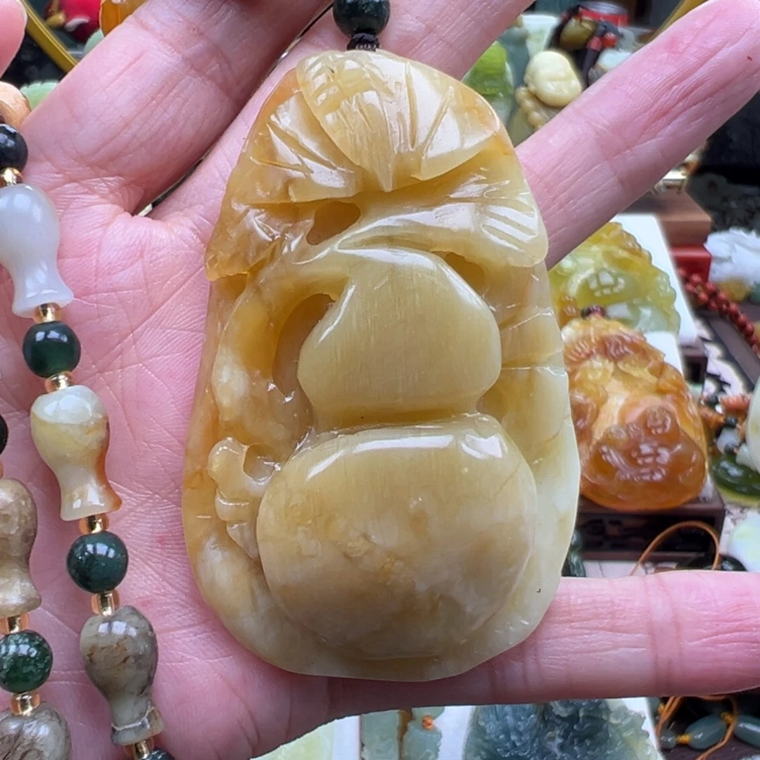 岫玉未镶嵌挂件挂件