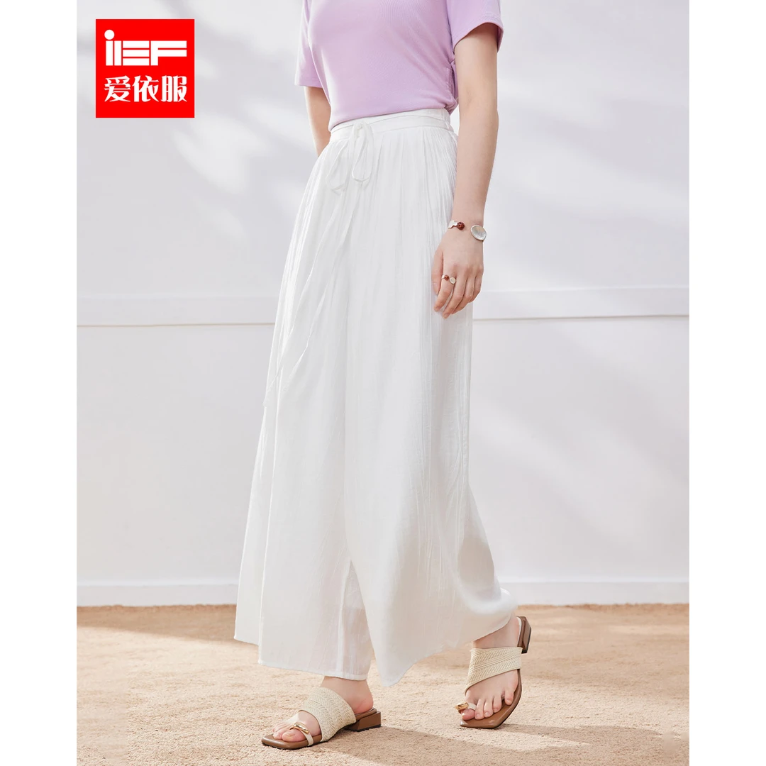 【大码定制】IEF/爱依服女装2025夏季新款韩版简约宽松慵懒阔腿裤