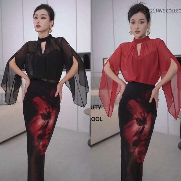 【老板娘高定】法式纯欲系高定新款时尚百搭气质女人味上衣2939