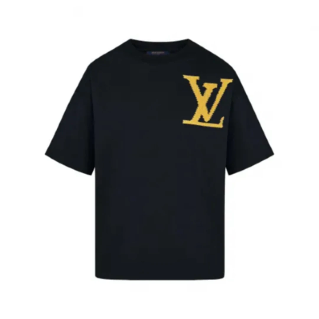 全新未使用 LouisVuitton/路易威登 黄logo纯色T恤短袖/全尺码