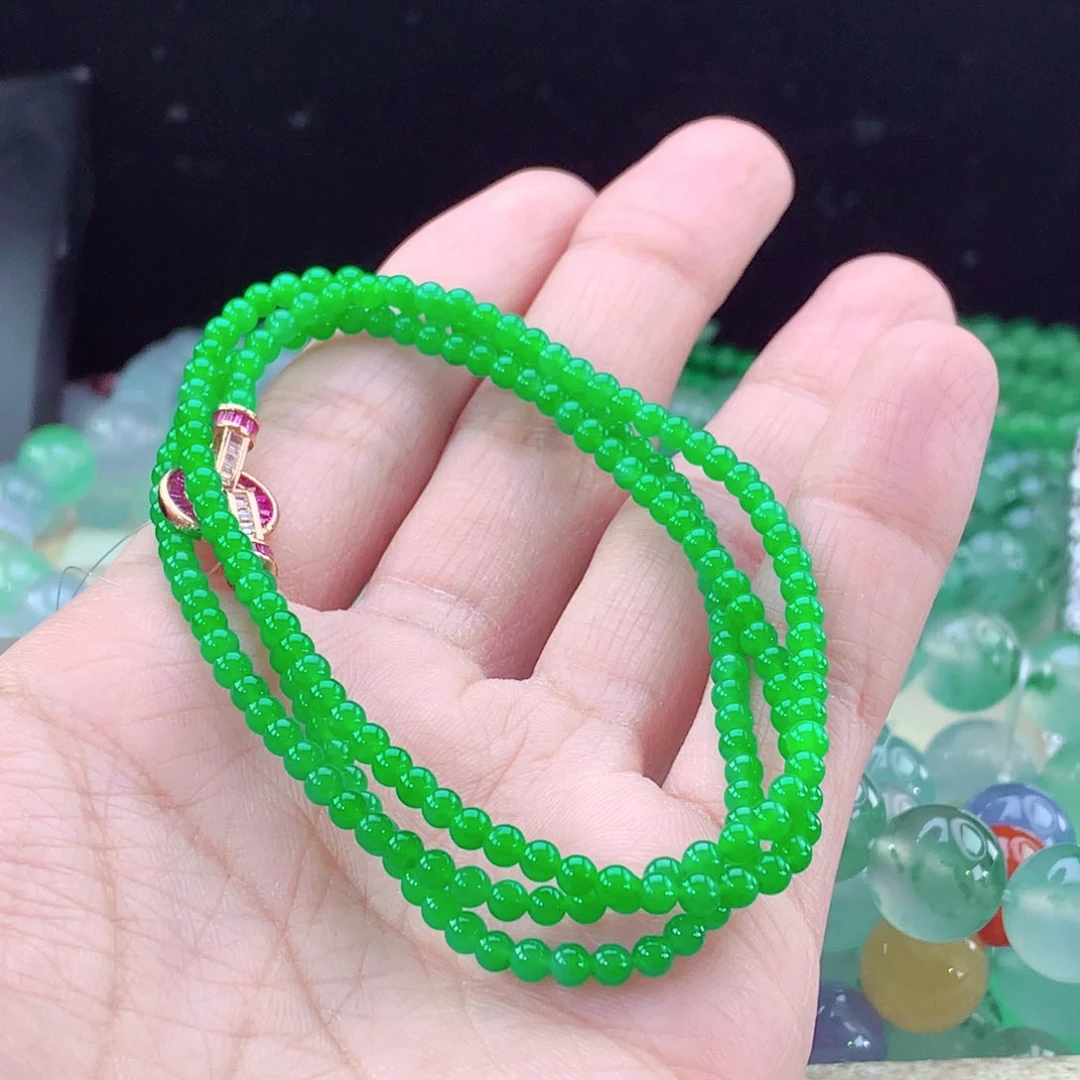 翡翠手链未镶嵌卡3+