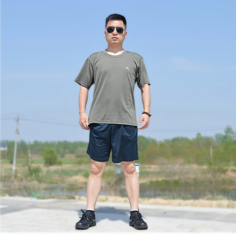短袖套装陆体能服T恤训练服夏季男上衣短裤速干透气军训服工作服