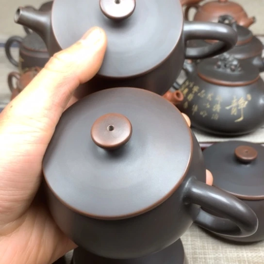 壶啊*微瑕 黑素汉瓦壶 200多毫升