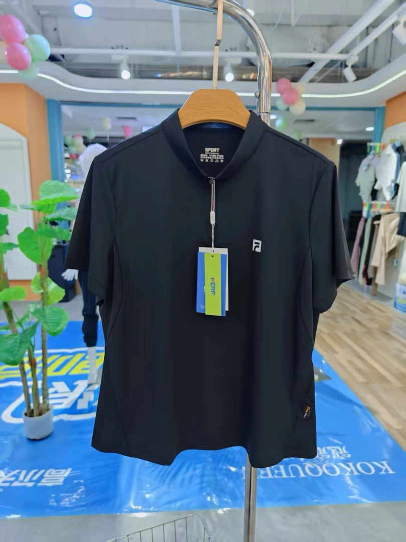 透气针织速干意式正肩运动T恤夏季运动服商务