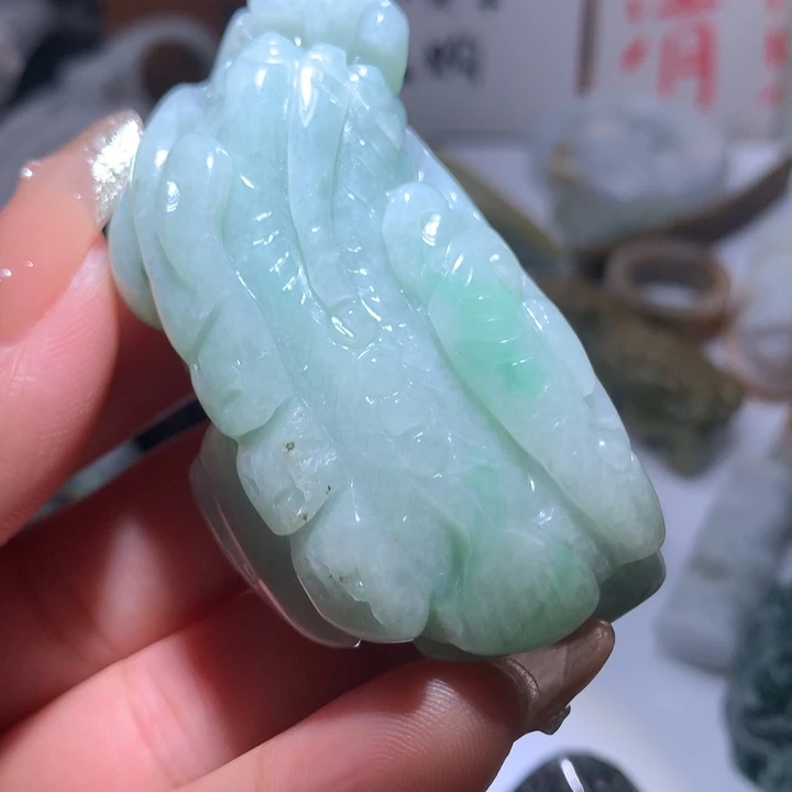 翡翠未镶嵌颈饰保真天然A货翡翠