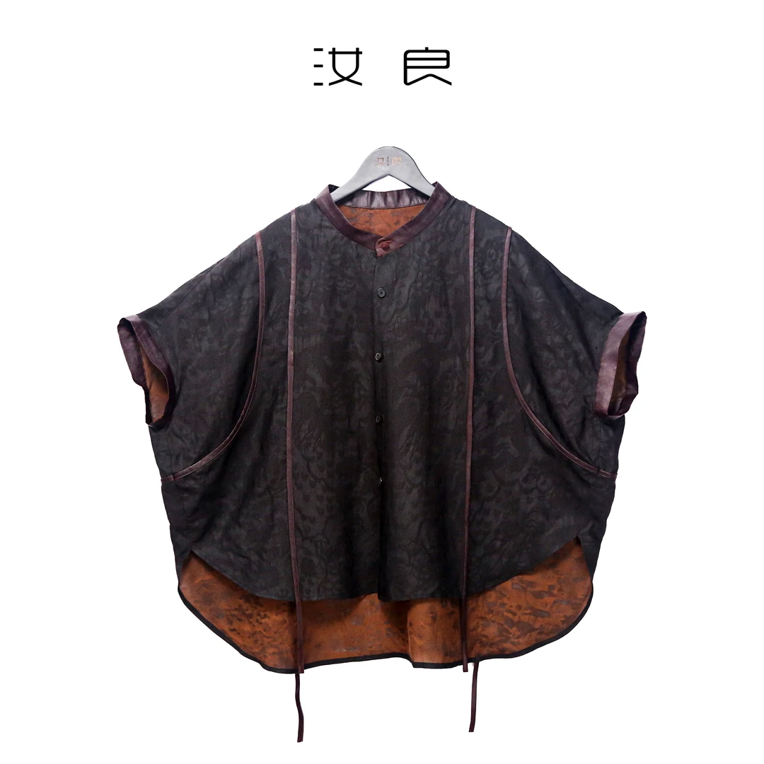 云龙绞罗宽松蝙蝠款上衣