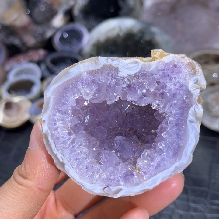 珠宝半成品水晶未镶嵌紫晶袋子