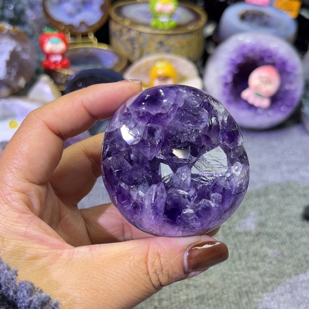 未镶嵌紫晶摆件水晶