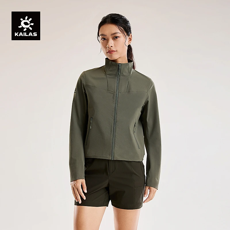 KAILAS凯乐石M8立领软壳衣防风防泼耐磨徒步外套女款 KG2519207