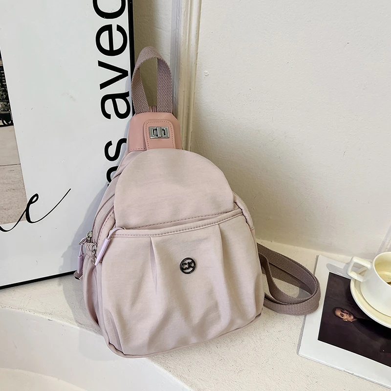 女大容量多功能三用包包单肩斜挎包休闲胸包时尚百搭妈咪包