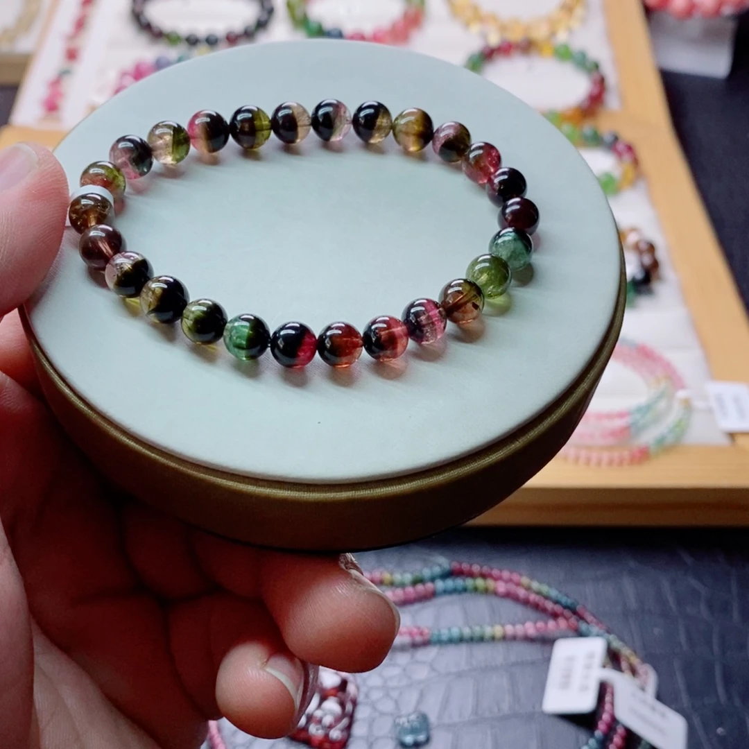 碧玺未镶嵌碧玺手链