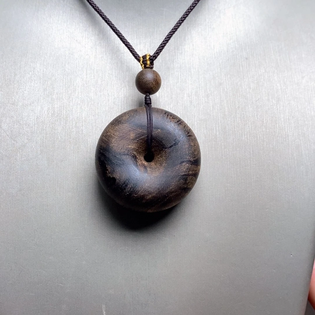 沉香木手串越南芽庄白棋楠瘤疤平安扣吊坠