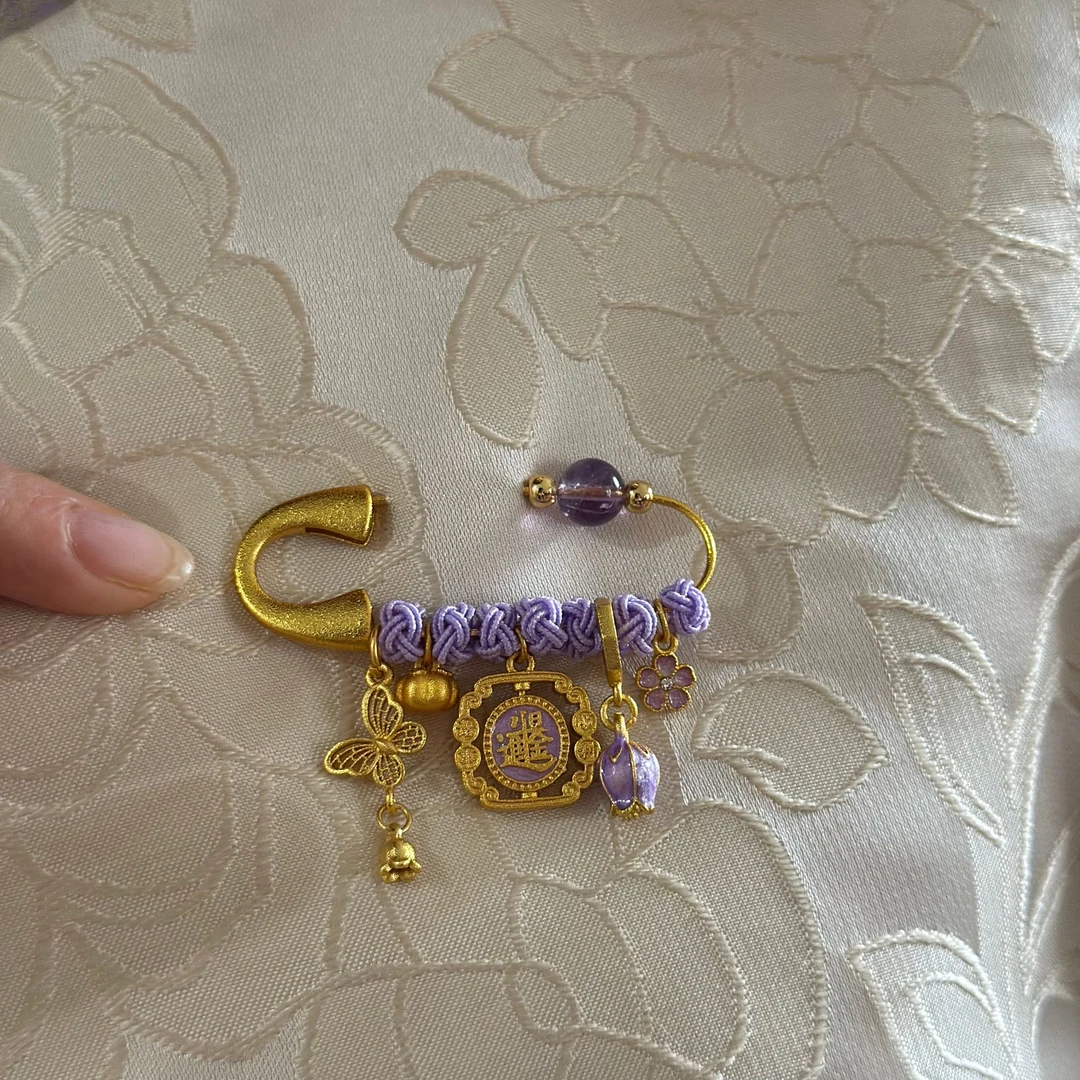 【文创】日进斗金顺心如意紫气东来别针创意饰品