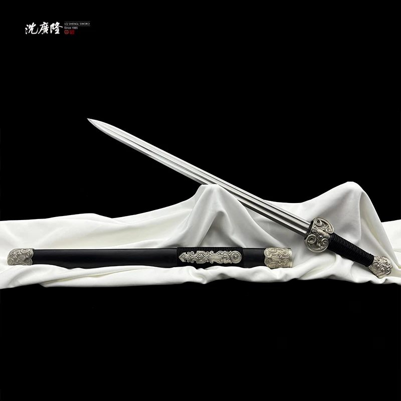 龙泉沈广隆-未羊战剑 黑檀木 白铜 手工 宝剑 未开刃