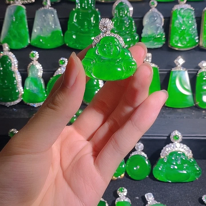 翡翠银S925镶嵌颈饰我