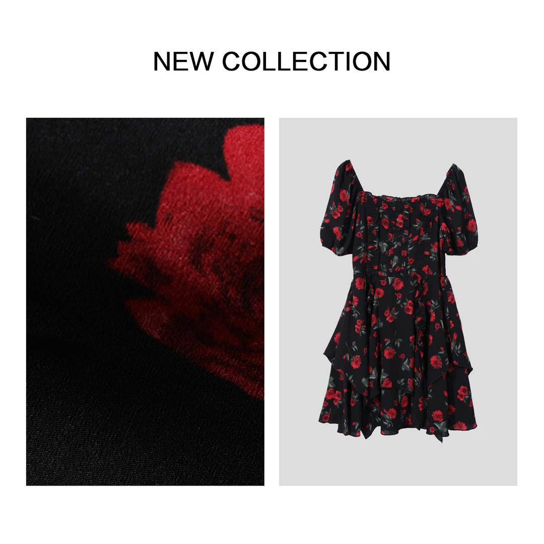 【粉丝专属】L3F38019A 浪漫度假风花卉连衣裙