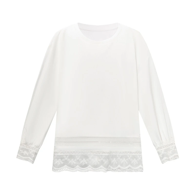 JINYU矜羽【轻棉】遮肉显瘦打底镂空设计轻甜休闲风新中式上衣