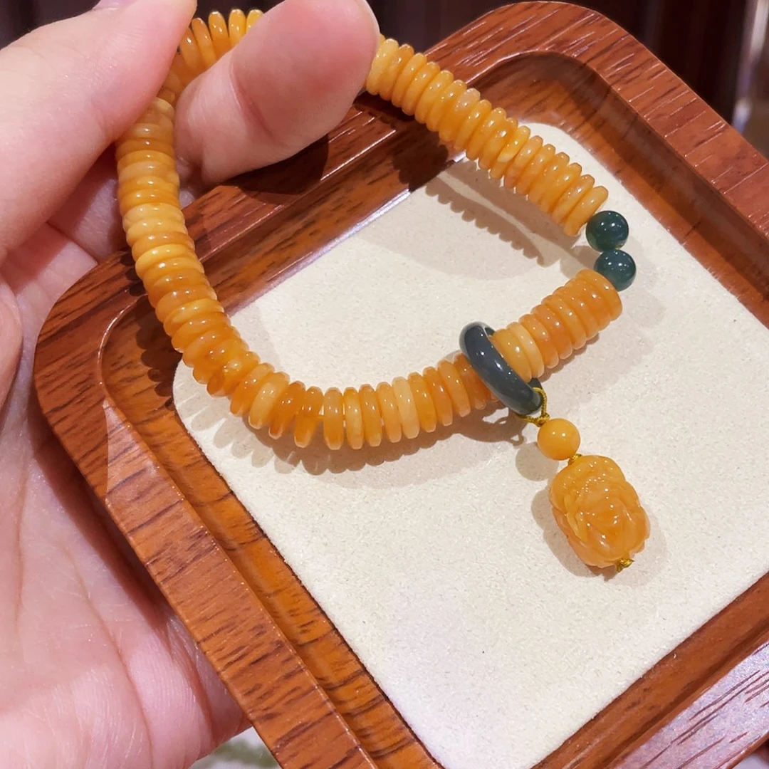 未镶嵌蜜蜡手链手串