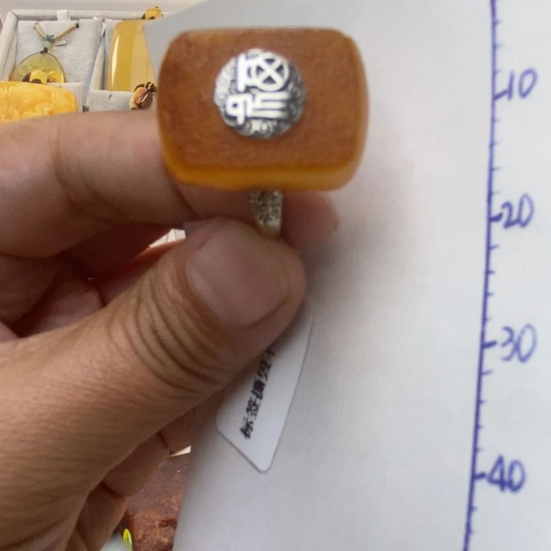 琥珀银S925镶嵌珠宝奇石