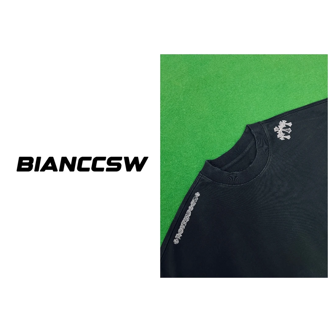 【F做旧十字】高品质重磅做旧短袖T恤