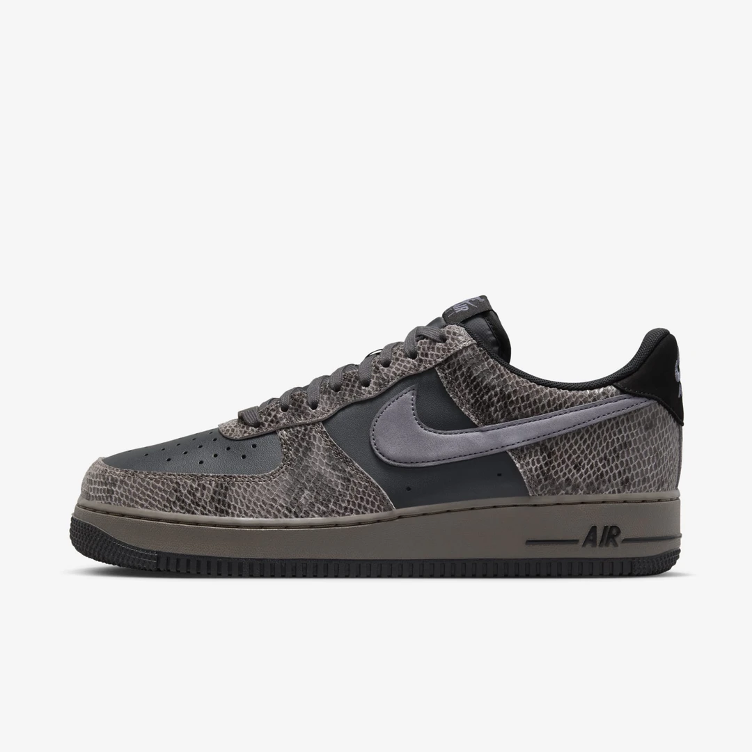 Nike Air Force 1 AF1黑灰蛇纹低帮运动休闲鞋HF2898-001