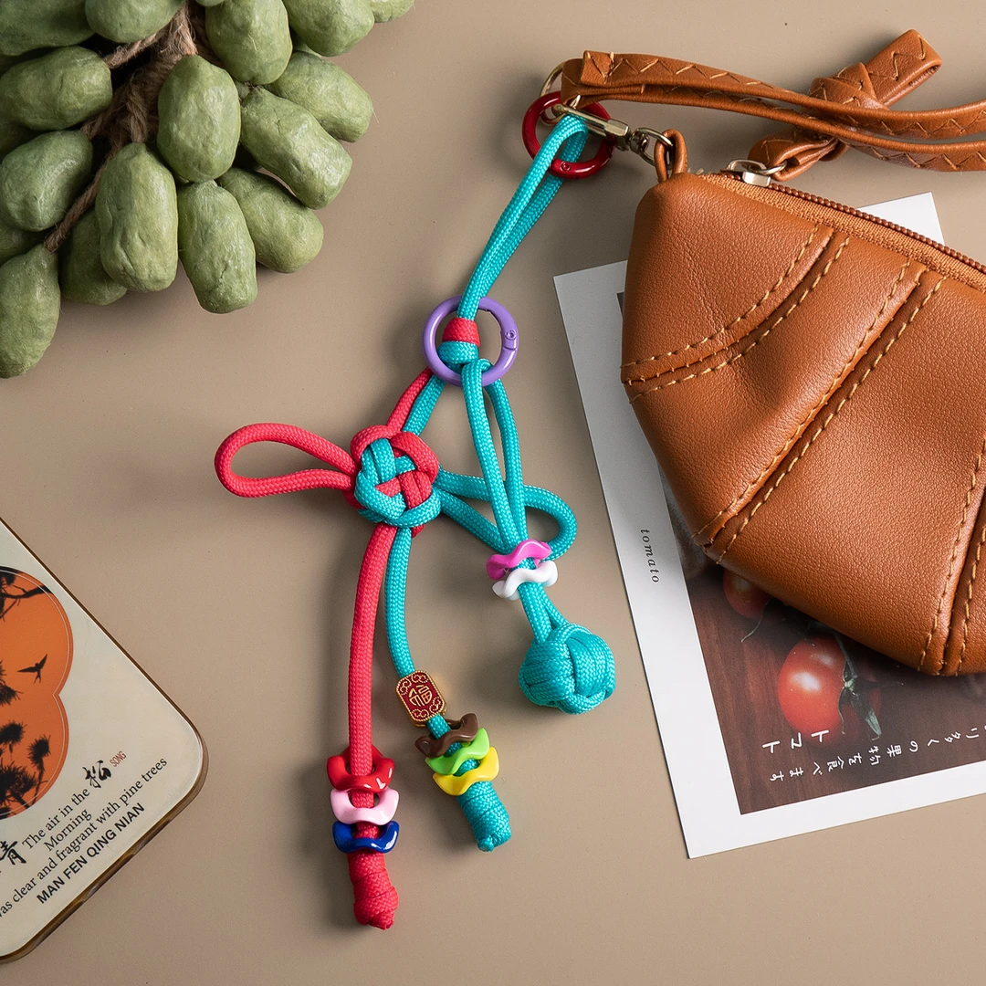 BFHOME包挂件挂饰手工编织中国结平安结转运球装饰女钥匙扣包配饰