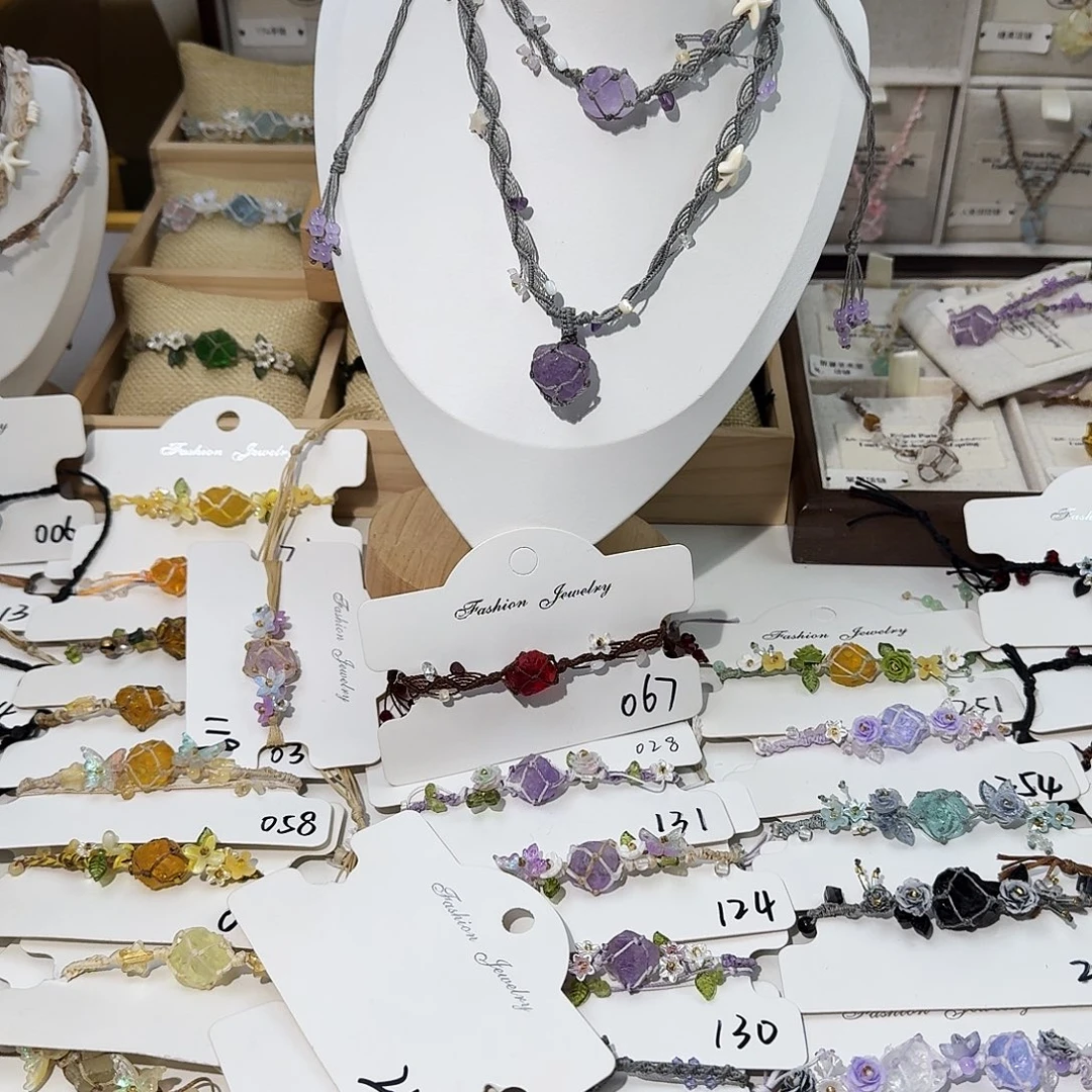 石英石纯铜原创4手链