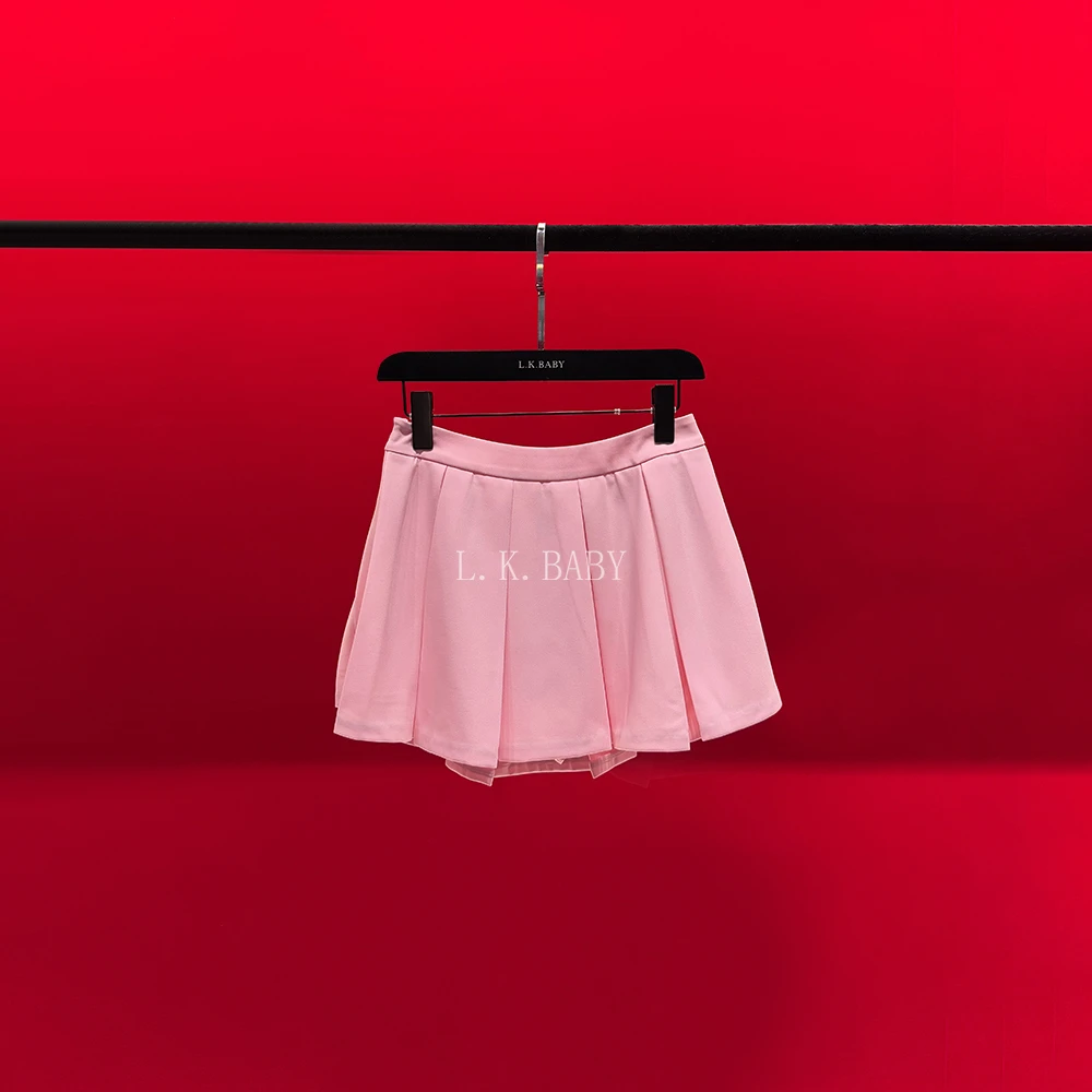 【L.K.BABY】粉蝶仙子S  纯欲减龄「A字百褶」时尚显瘦西装百褶裙