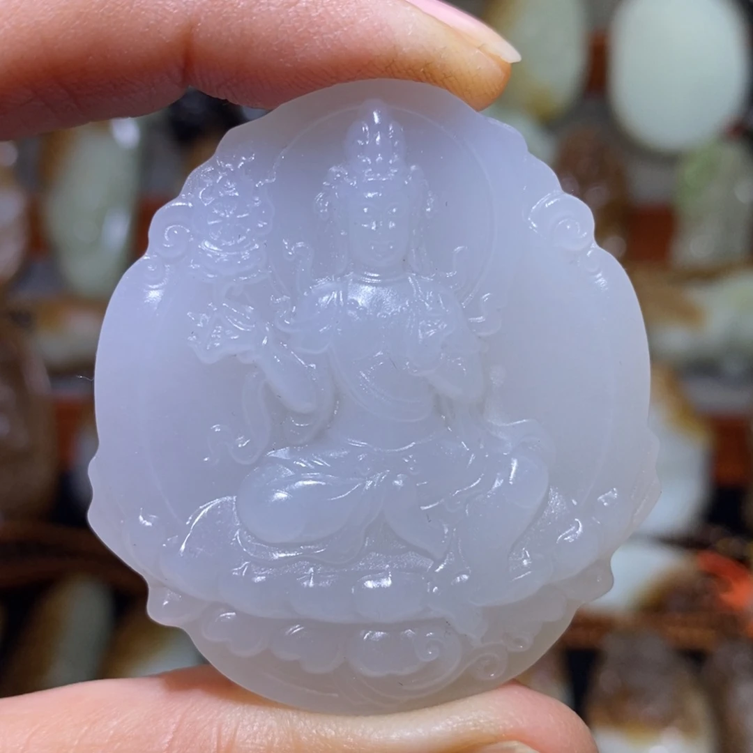 定制和田玉自在观音