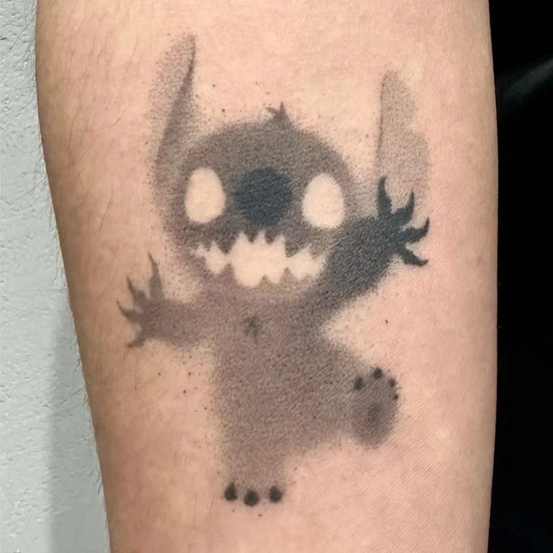 【暗黑史迪仔】果汁纹身贴草本半永久防水不反光手臂持久贴纸男款