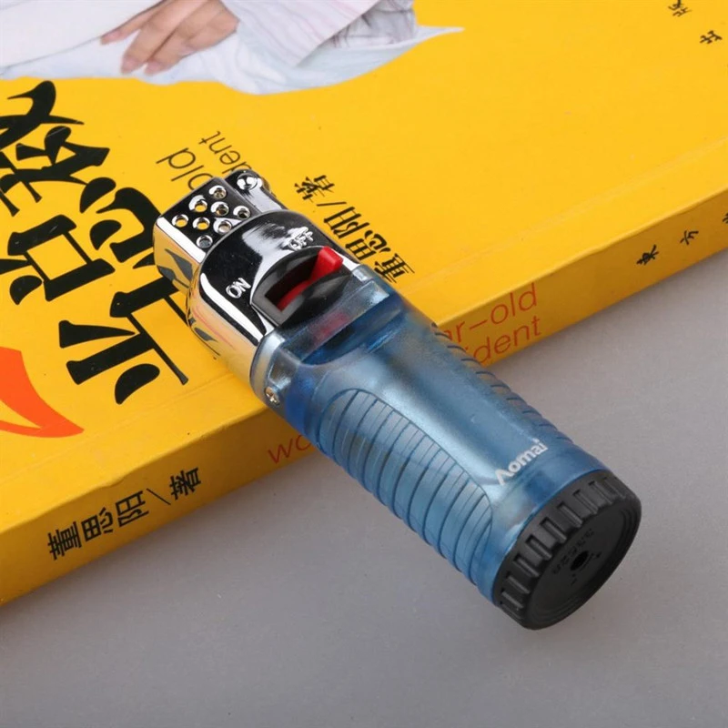 新款透明砂轮明火打火机定火锁火耐用充气款创意礼品