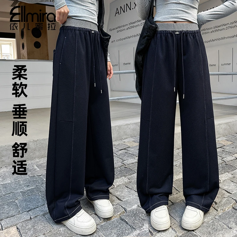 【颖宁】9455女童弯刀裤秋季儿童阔腿裤宽松休闲裤洋气中大童裤子