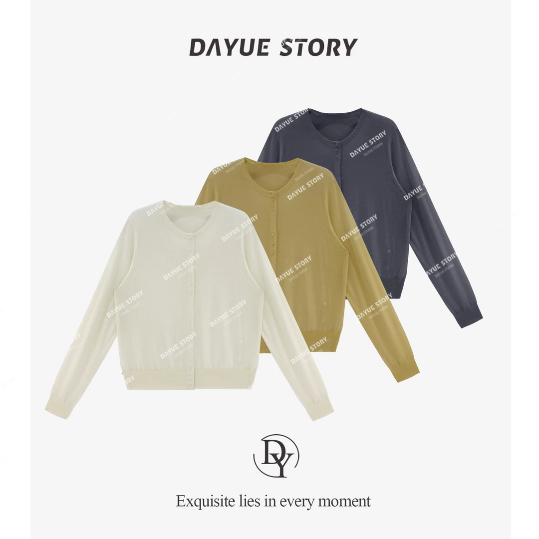 DAYUE【斜扣针织衫】柔软如云~手感敲细腻含羊毛小众设计感针织上衣