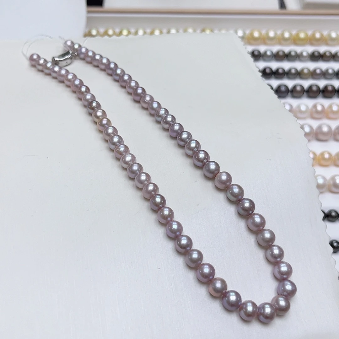 淡水珍珠未镶嵌颈饰6-8内 无核